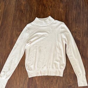 Women's Cream Mock Neck Sweater